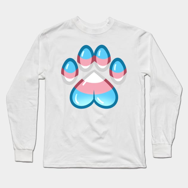 LGBTQ+ Pride Heart Paws - Transgender Long Sleeve T-Shirt by leashonlife